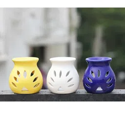 Brahmz Set Of 3 Regular Ceramic Aroma Burner Oil Diffuser With Tealight-29
