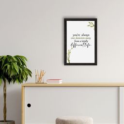 eCraftIndia Black & White Motivational Quotes Printed Framed Wall Art-image-64