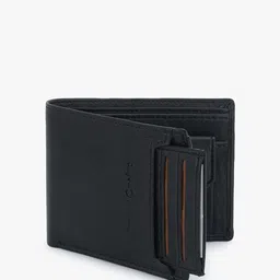 Dezire Crafts Men Black Textured Cut Work PU Leather Two Fold Wallet-4