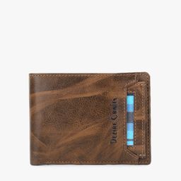 Dezire Crafts Men Brown Textured Cut Work  Bi-Fold Leather Two Fold Wallet-17
