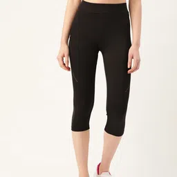 Sweet Dreams Women Black Solid 3/4Th Tights-image-34
