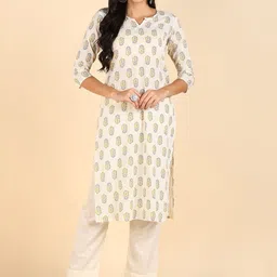 BLOCKS OF INDIA Ethnic Motifs Printed Regular Pure Cotton Kurta-image-55