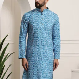 SOJANYA Ethnic Motifs Printed Pure Cotton Straight Kurta-image-36