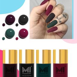 MI FASHION Set of 4 Velvet Matte High-Pigmented Nail Polish - 9.9 ml each-28