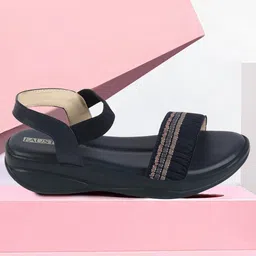 FAUSTO Textured Open Toe Comfort Heels-44