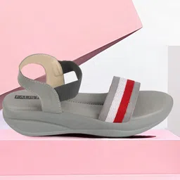 FAUSTO Striped Open Toe Comfort Heels-23