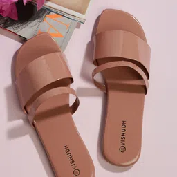 Vishudh Women Pink Open Toe Flats-image-44