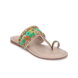 Anouk Women Woven Design One Toe Flats-image-76