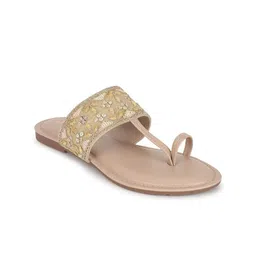 Anouk Women Ethnic - Embellished One Toe Flats-45