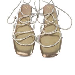 Sana K Luxurious Footwear Women Party Open Toe Flats-image-97