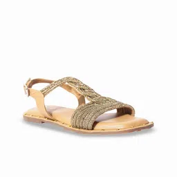 Sana K Luxurious Footwear Women Party Open Toe Flats-image-84
