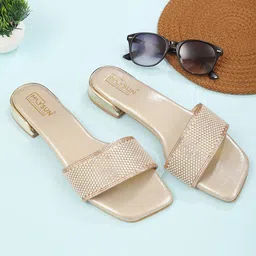 Maysun Embellished Open Toe Flats-32