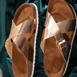 MOZAFIA Open Toe Flats with Buckles-13
