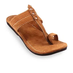 Apratim Men Velvet Kolhapuri Comfort Sandals-picture-58
