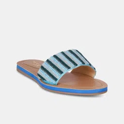 Thea Women Striped Open Toe Flats-image-43