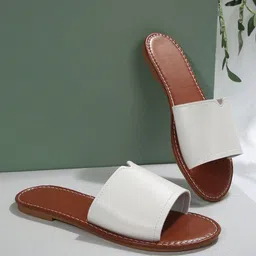 Jbarg Women Striped Open Toe Flats-50