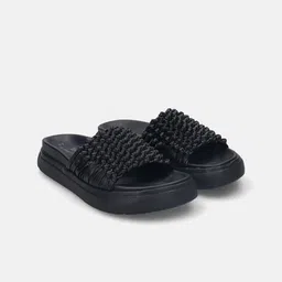 BAGATT Dalia Women Woven Design Open Toe Slip On Flats-picture-11