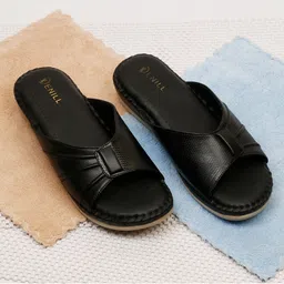 Denill Women Black Comfort Sandals-23