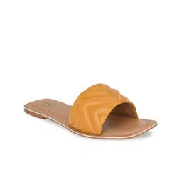 Zebba Women Yellow Open Toe Flats-image-66