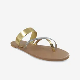 POSTCARD Women Tan Open Toe Flats-57