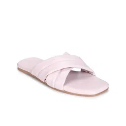yoho Criss-Cross Straps Open Toe Flats-4