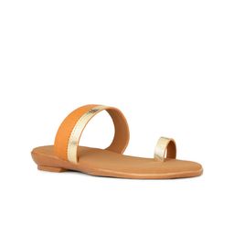 Bata Textured One Toe Flats-53