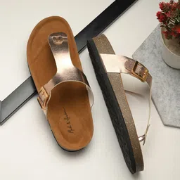 Mast & Harbour Buckle Detail Open Toe Flats-image-69