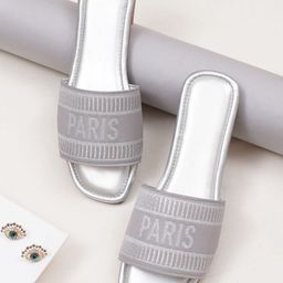HASTEN Printed Open Toe Flats-picture-53