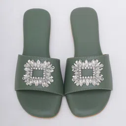 Sole House Embellished Open Toe Flats-picture-13