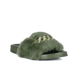 London Rag Women Olive Green Open Toe Flats-image-90