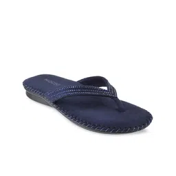 Mochi Women Blue Embellished Open Toe Flats-40