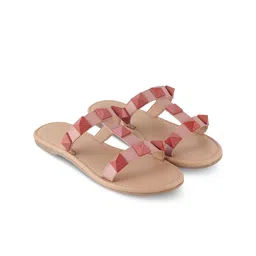 Tresmode Women Embellished Open Toe Flats-18