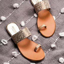 Anouk Women Printed One Toe Flats-image-20