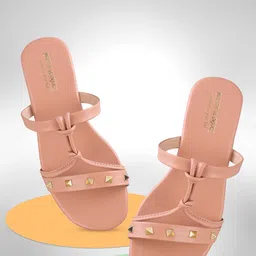 madam glorious Embellished Open Toe Flats-58