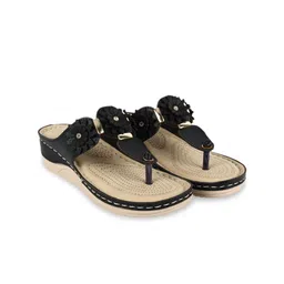 XE Looks Women Black Textured Flats-image-68