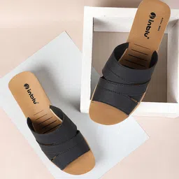 Inblu Lightweight Anti-Skid Open Toe Wedges-image-99