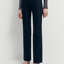 MANGO Women Side Slit Formal Trousers-image-40