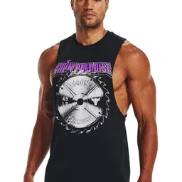 UNDER ARMOUR Project Rock Iron Paradise Blade Printed Relaxed Fit Training Tank T-Shirt-image-21