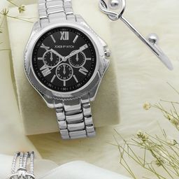 JOKER & WITCH Women Silver-Toned Watch Gift Set-image-56