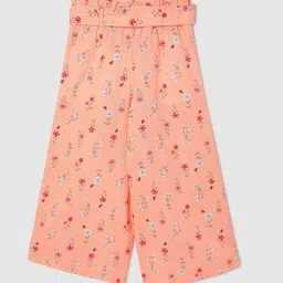 max Girls Floral Printed Pleated Culottes Trousers-55