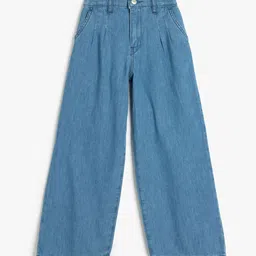 Koton Girls Regular Fit High-Rise Cotton Culottes Trousers-image-77