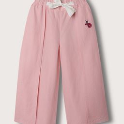 Blue Giraffe Girls Linen Cotton Culottes Trousers-picture-48