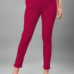 NEXSUS Women Mid-Rise Regular Fit Cigarette Trousers-image-84