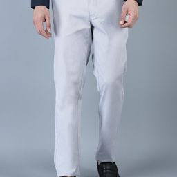 CANOE Men Smart Straight Fit Easy Wash Trousers-image-46