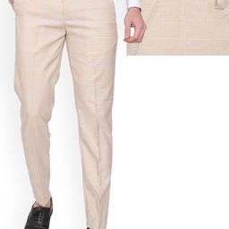 AD & AV Men Cream-Coloured Classic Easy Wash Trousers-image-25