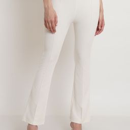 Popwings Women Mid-Rise Relaxed Easy Wash Bootcut Trousers-image-67