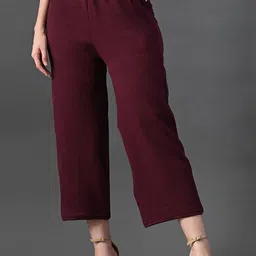 Myshka Women Relaxed High-Rise Easy Wash Trousers-image-68