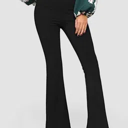 BROADSTAR Women Relaxed High-Rise Easy Wash Bootcut Trousers-picture-40