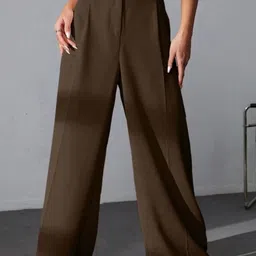 BROADSTAR Women Smart Fit High-Rise Easy Wash Parallel Trousers-image-89