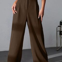 BROADSTAR Women Smart High-Rise Easy Wash Parallel Trousers Trouser-image-70